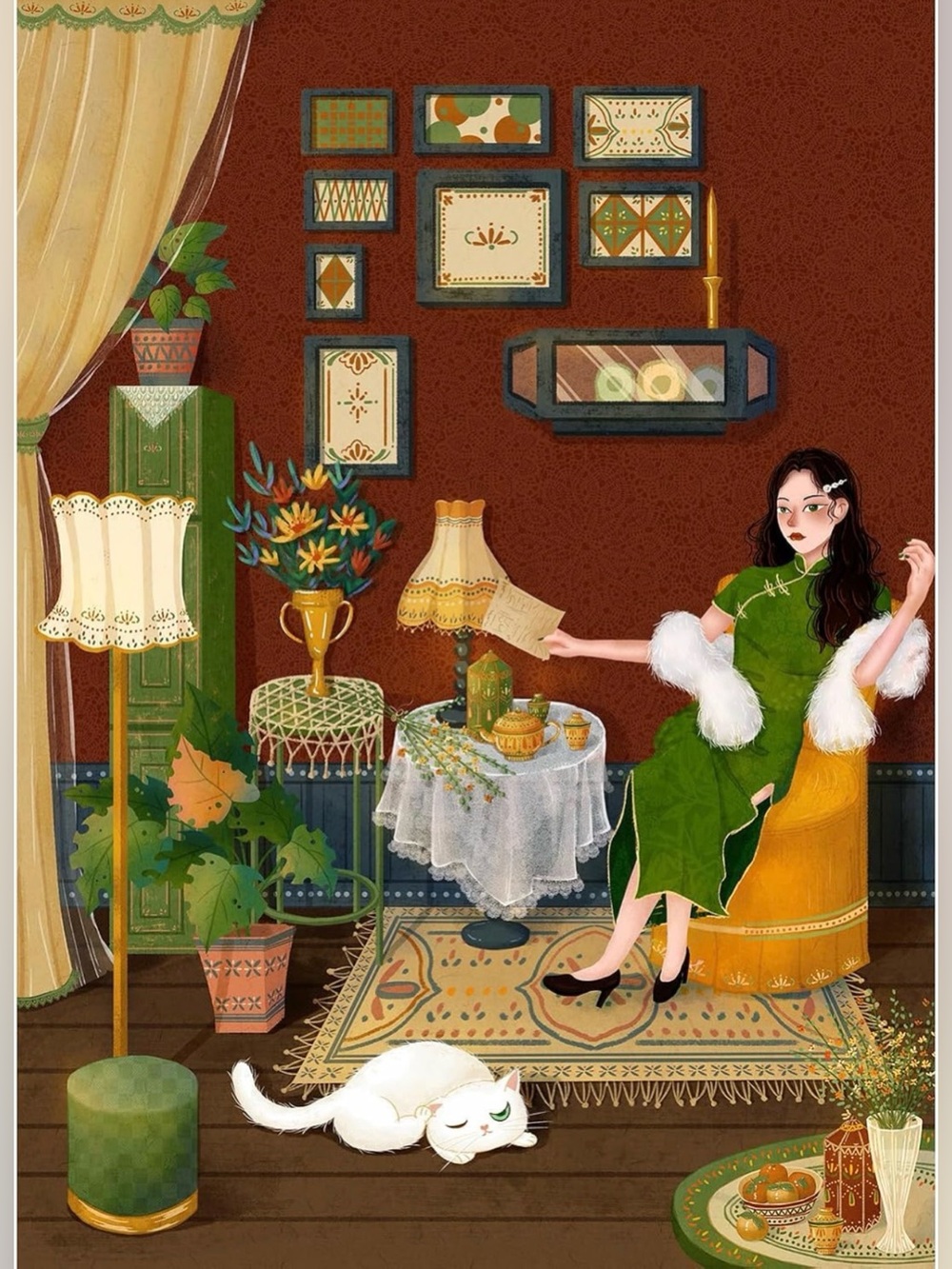 Woman in Green 500 piece puzzle